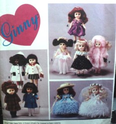 8151 SIMPLICITY  8'' GINNY DOLL 84 DRESSES, VEIL, COAT, HAT , BALLET, SWEATER PATTERN UNCUT